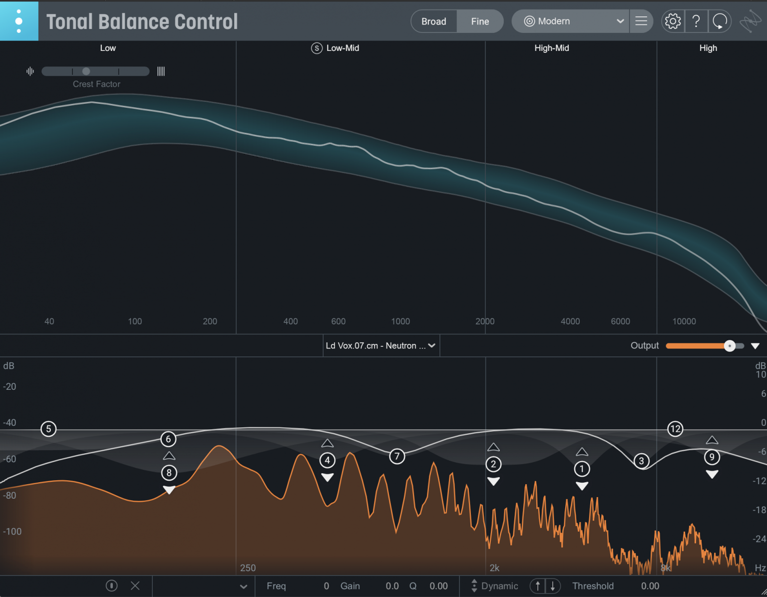 tonal balance control target curve tonal balance control target curve