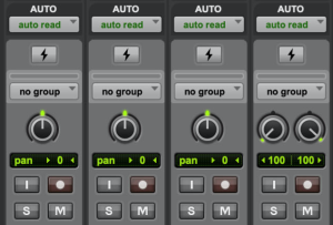 Pro Tools DSP Mode Mix Window