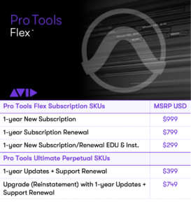 Pro Tools Flex Pricing